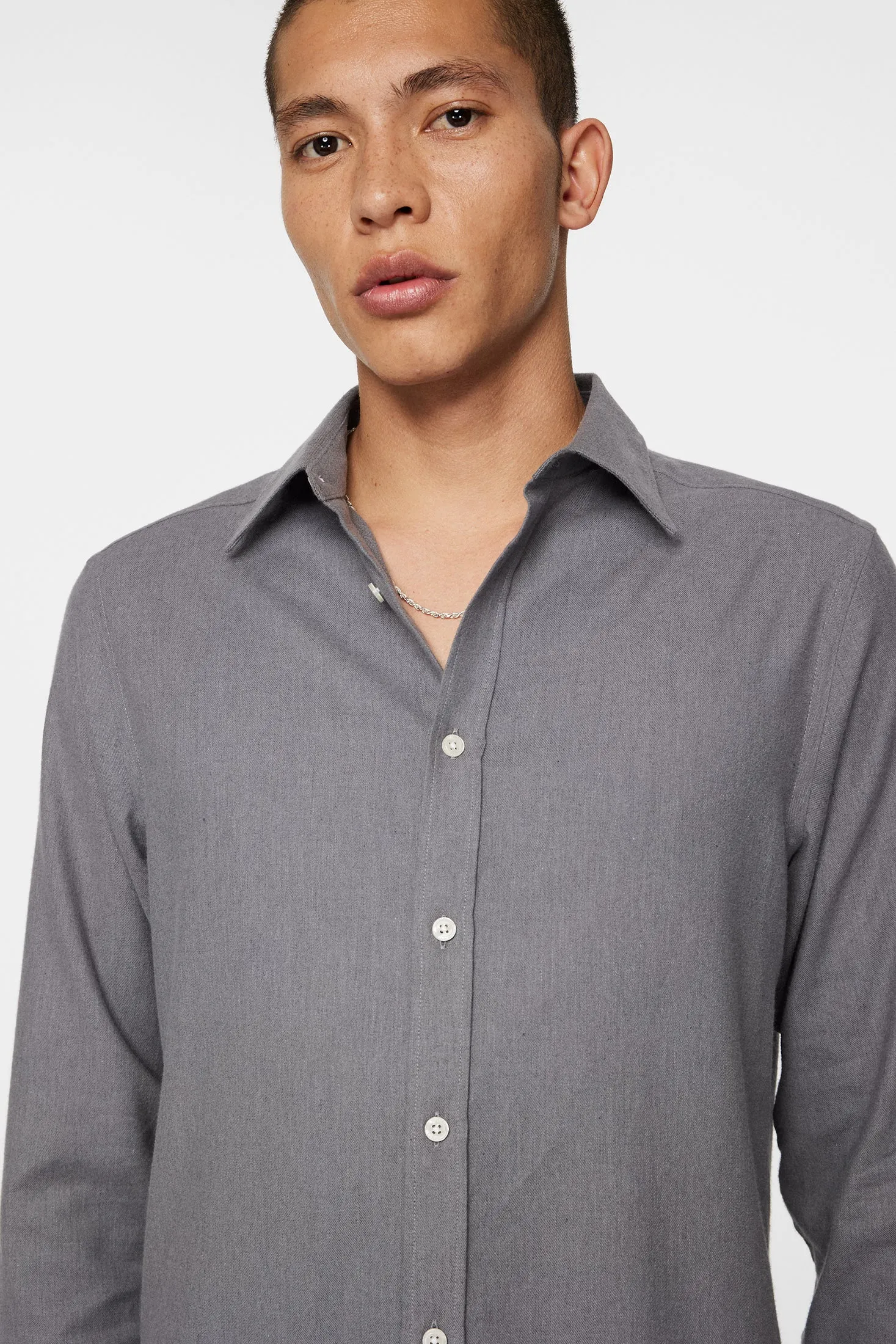 Light Flannel Slim Shirt / Night Owl sold by J. Lindeberg product image thumbnail 5