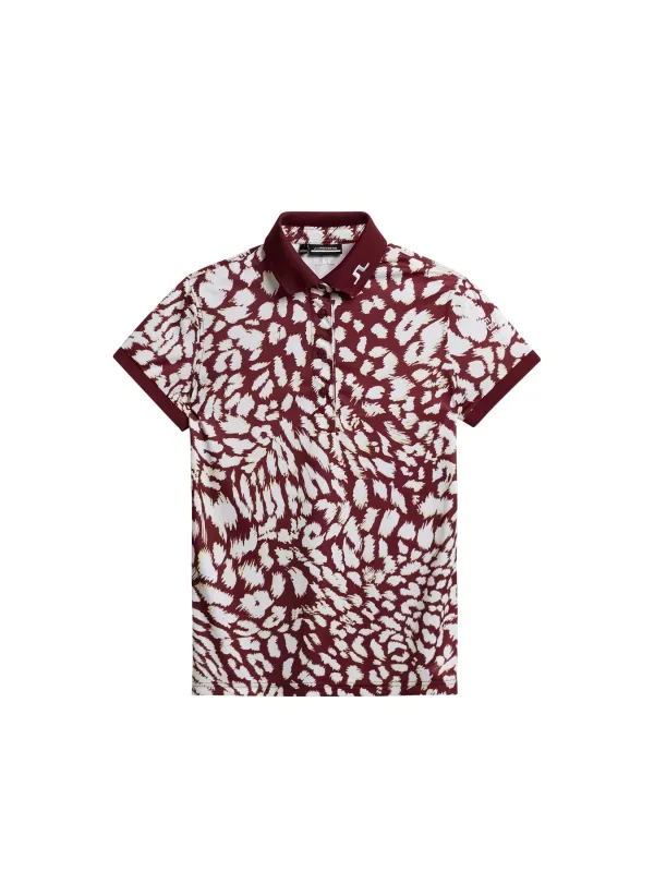 Tour Tech Print Polo / Glitch Leo Lime sold by J. Lindeberg