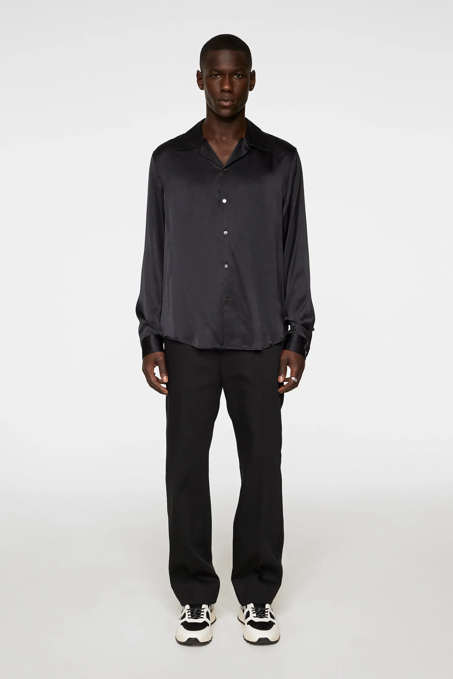 PJ Solid Silk Shirt / Black sold by J. Lindeberg product image thumbnail 4
