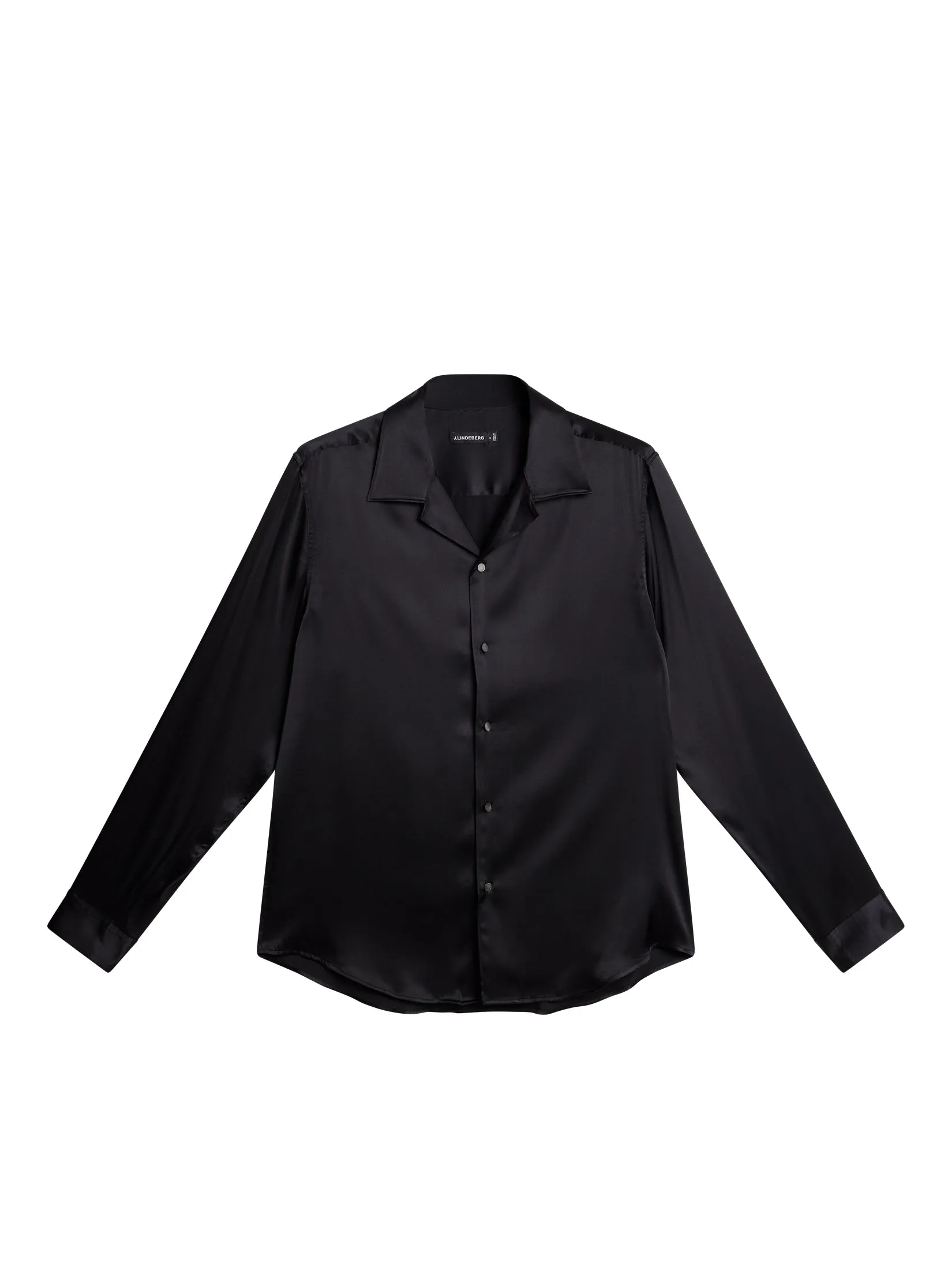 PJ Solid Silk Shirt / Black sold by J. Lindeberg
