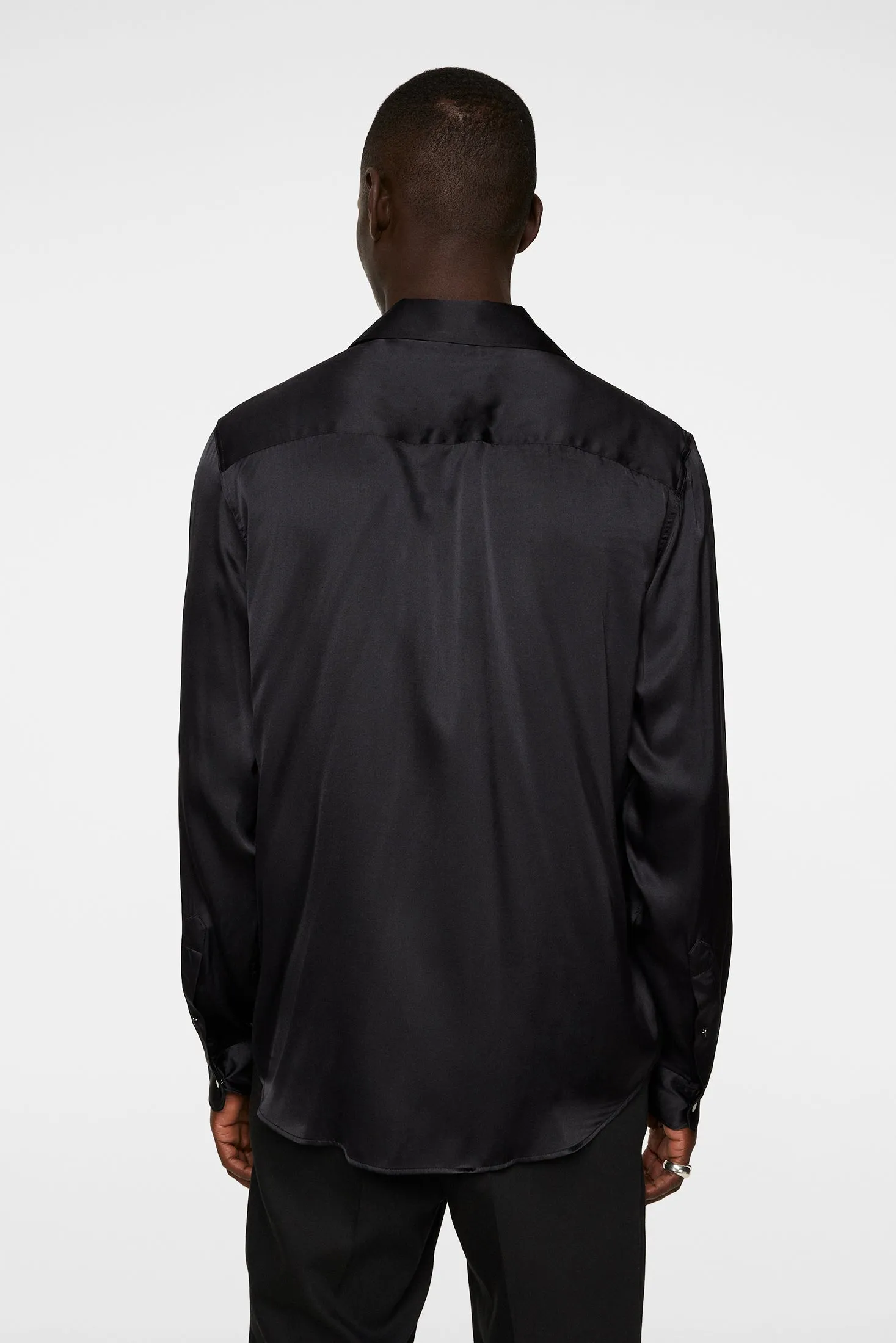 PJ Solid Silk Shirt / Black sold by J. Lindeberg product image thumbnail 3