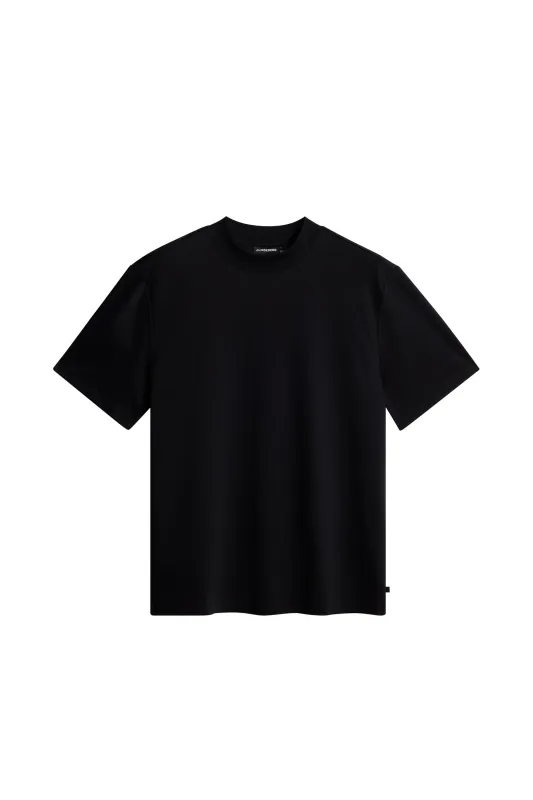Ace Mock Neck T-Shirt / Black sold by J. Lindeberg