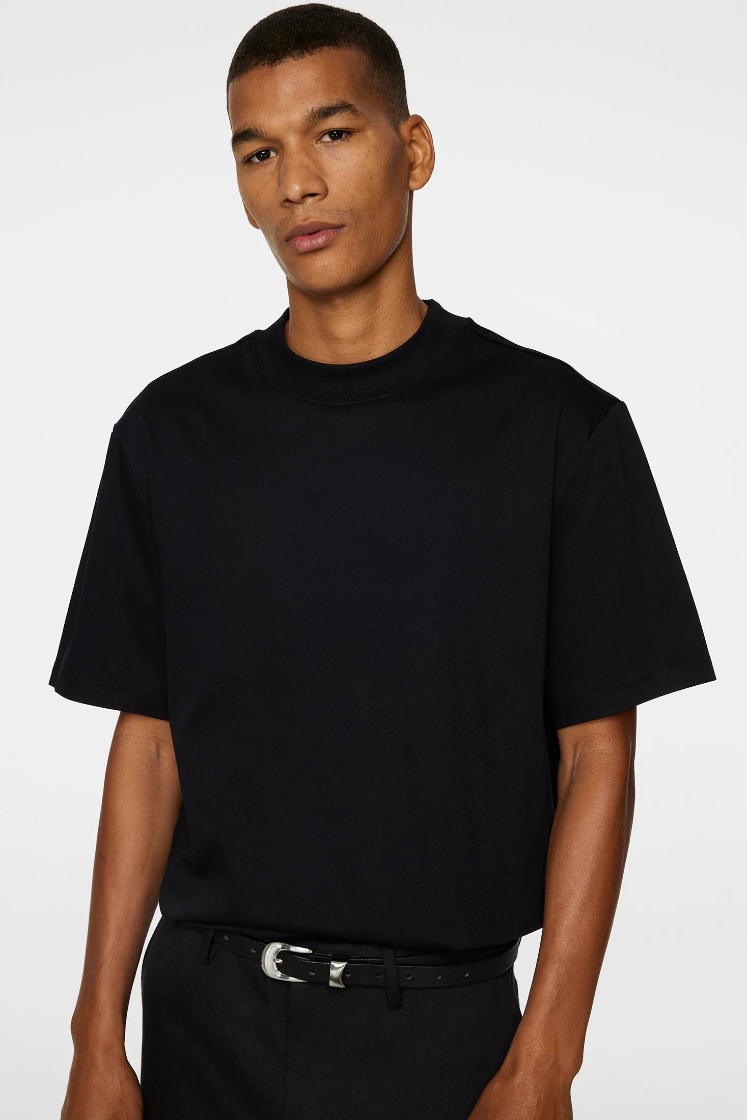Ace Mock Neck T-Shirt / Black sold by J. Lindeberg product image thumbnail 5