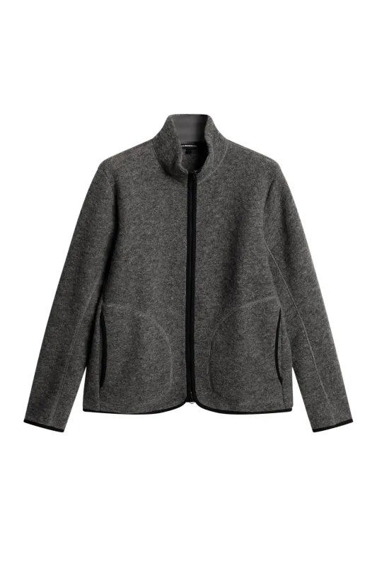 Dustin Wool Fleece Jacket / Light Grey Melange sold by J. Lindeberg