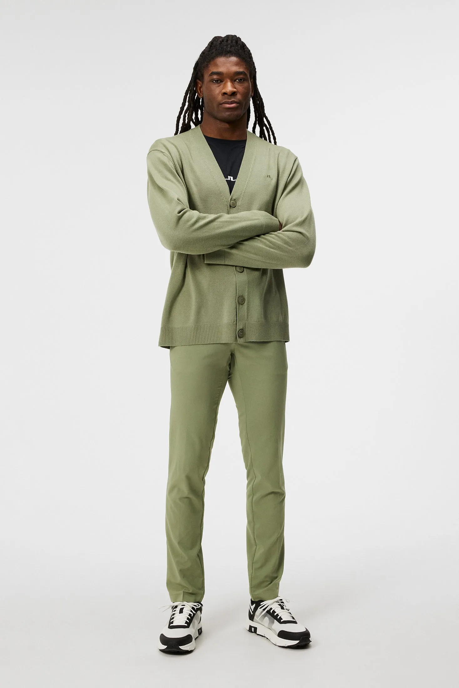 Lucas Knitted Cardigan / Oil Green sold by J. Lindeberg product image thumbnail 4