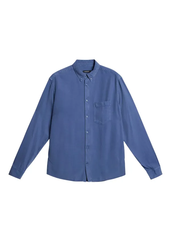Reg LS Structure Tencel Shirt / Bijou Blue made by J. Lindeberg