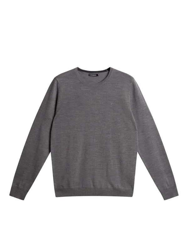 Lyle Merino Crew Neck Sweater / Grey Melange sold by J. Lindeberg
