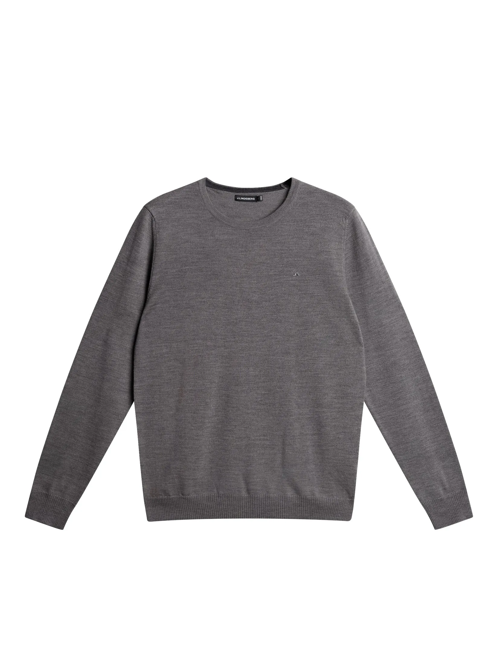 Lyle Merino Crew Neck Sweater / Grey Melange sold by J. Lindeberg