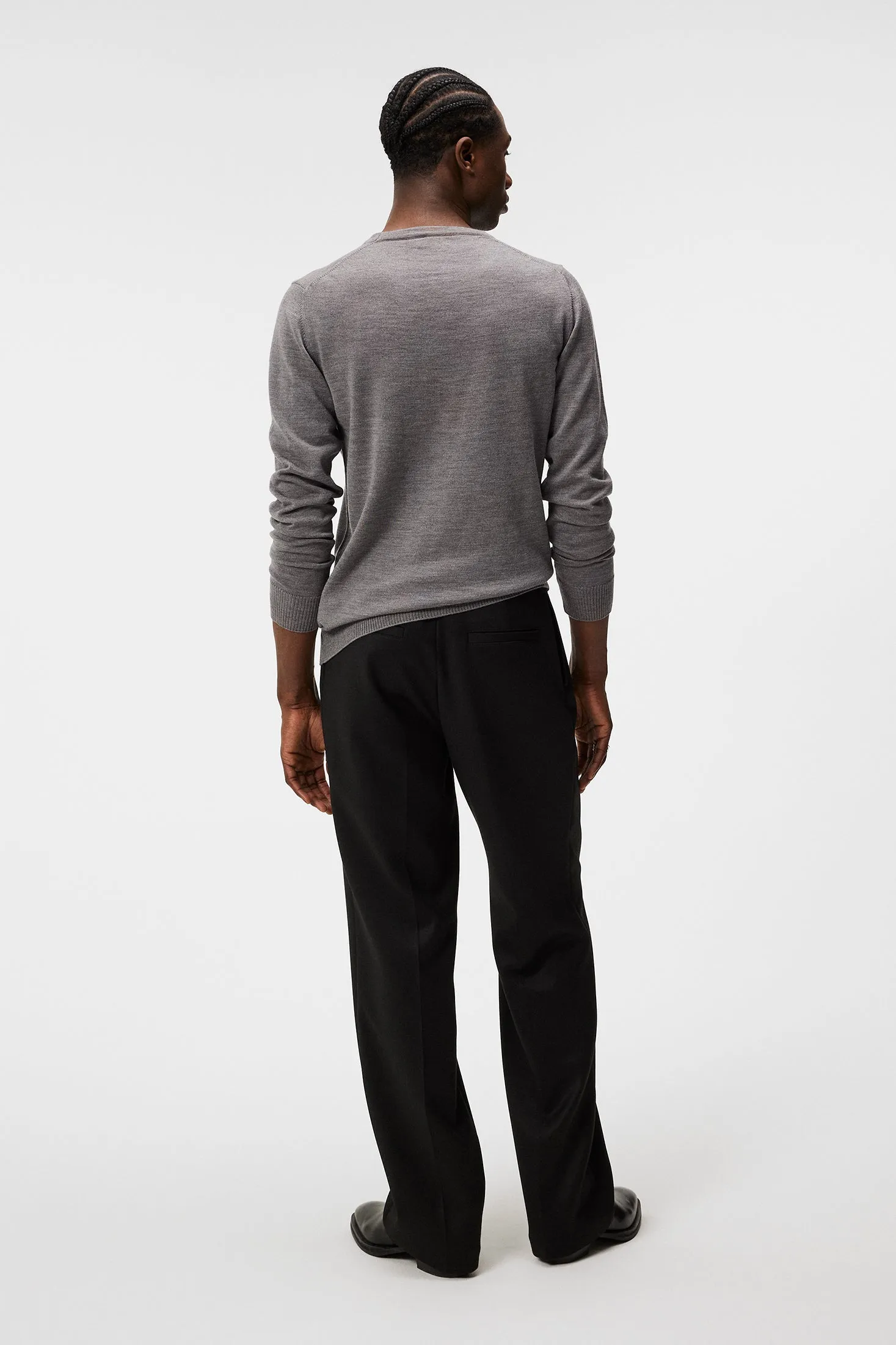 Lyle Merino Crew Neck Sweater / Grey Melange sold by J. Lindeberg product image thumbnail 3