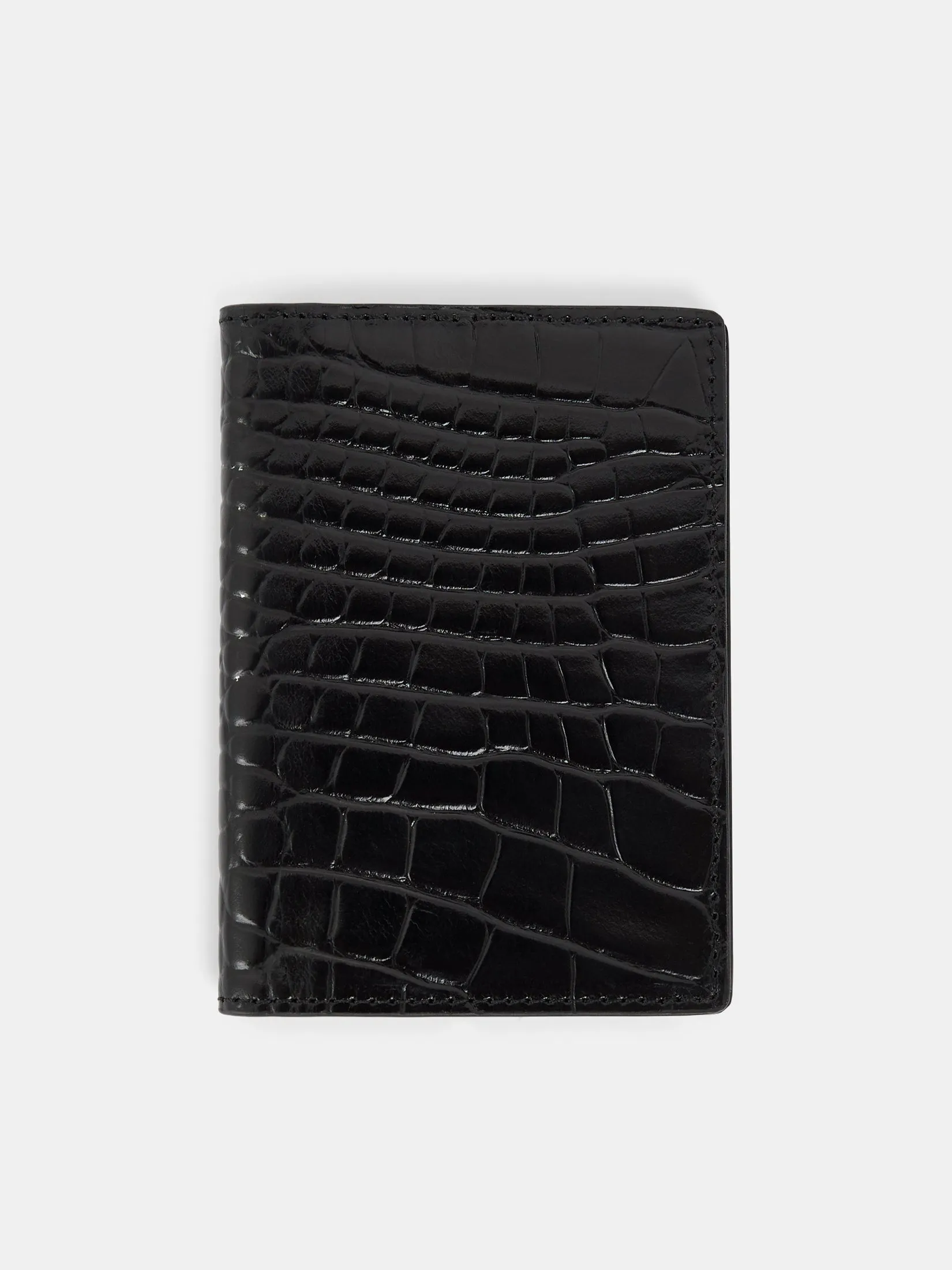 Croc Folded Card Holder / Black sold by J. Lindeberg