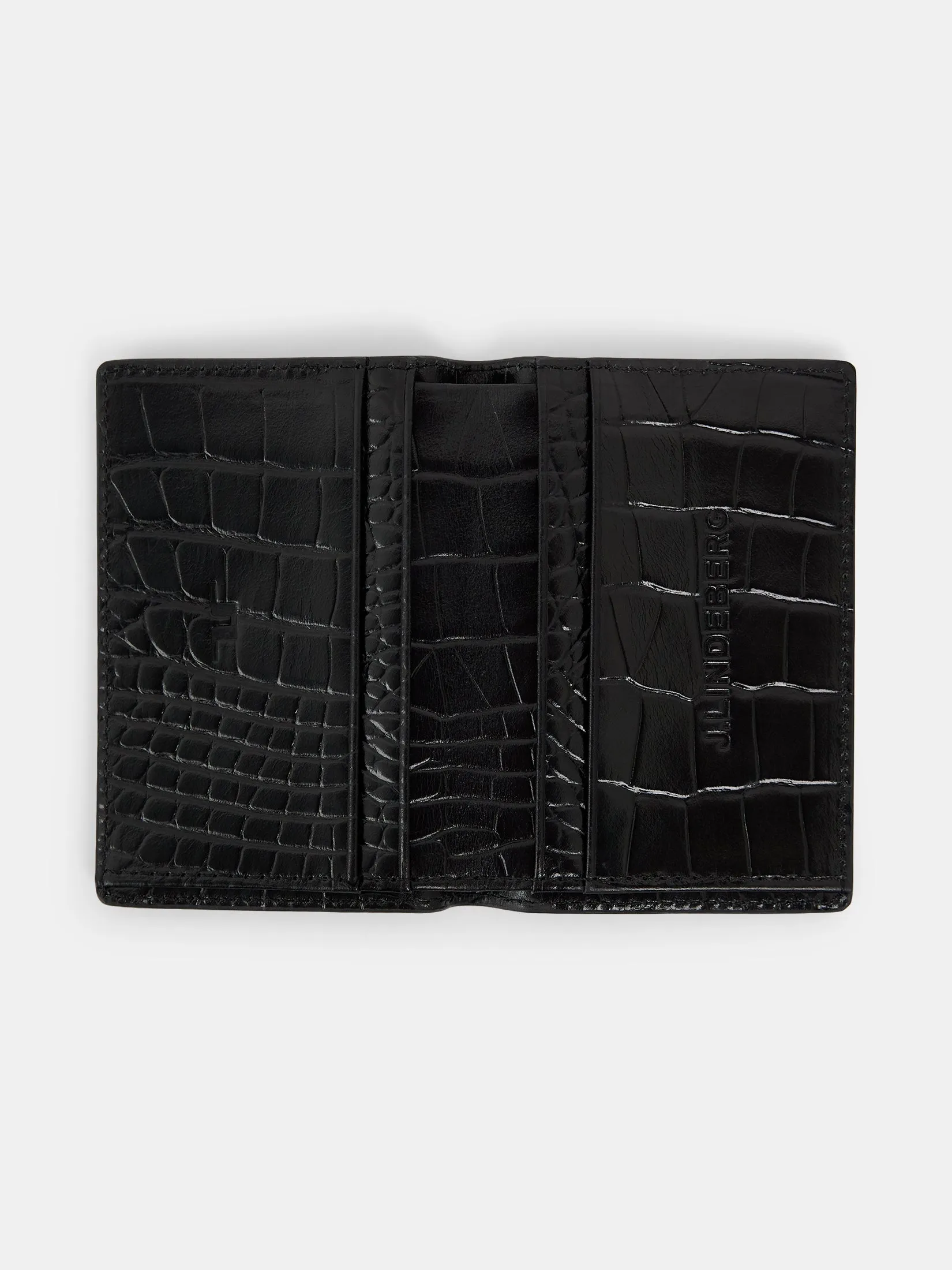 Croc Folded Card Holder / Black sold by J. Lindeberg product image thumbnail 3