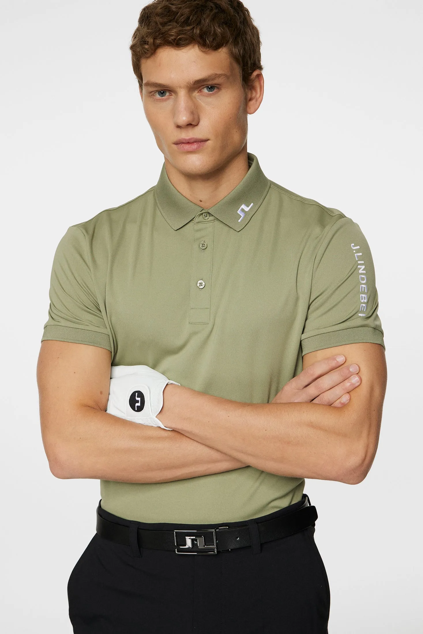 Tour Tech Polo / Oil Green sold by J. Lindeberg product image thumbnail 5