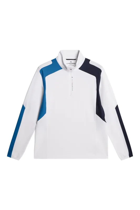 Leander Quarter Zip Mid Layer / White sold by J. Lindeberg