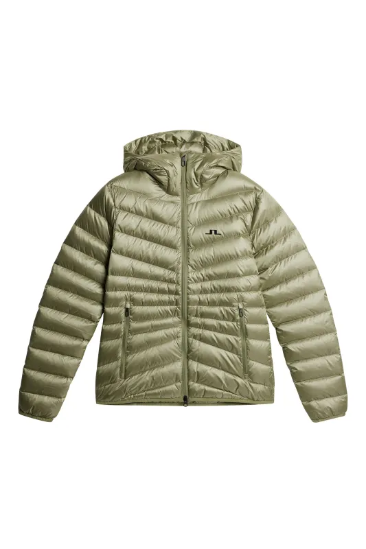 Lara Light Down Hood / Oil Green sold by J. Lindeberg