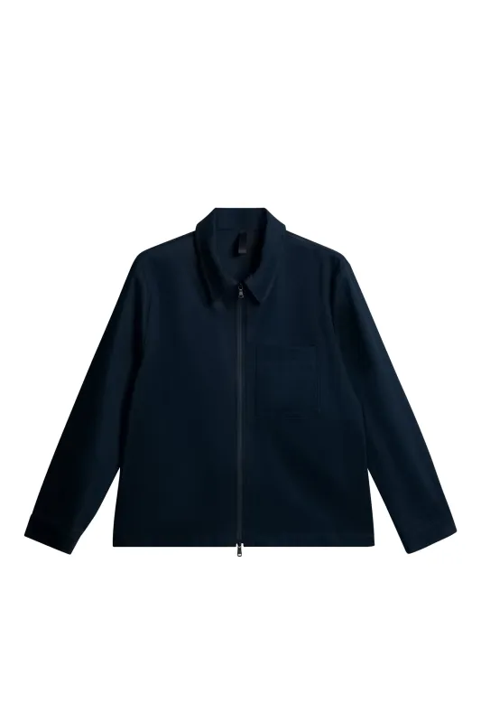 Julius Cotton Twill Overshirt / JL Navy sold by J. Lindeberg