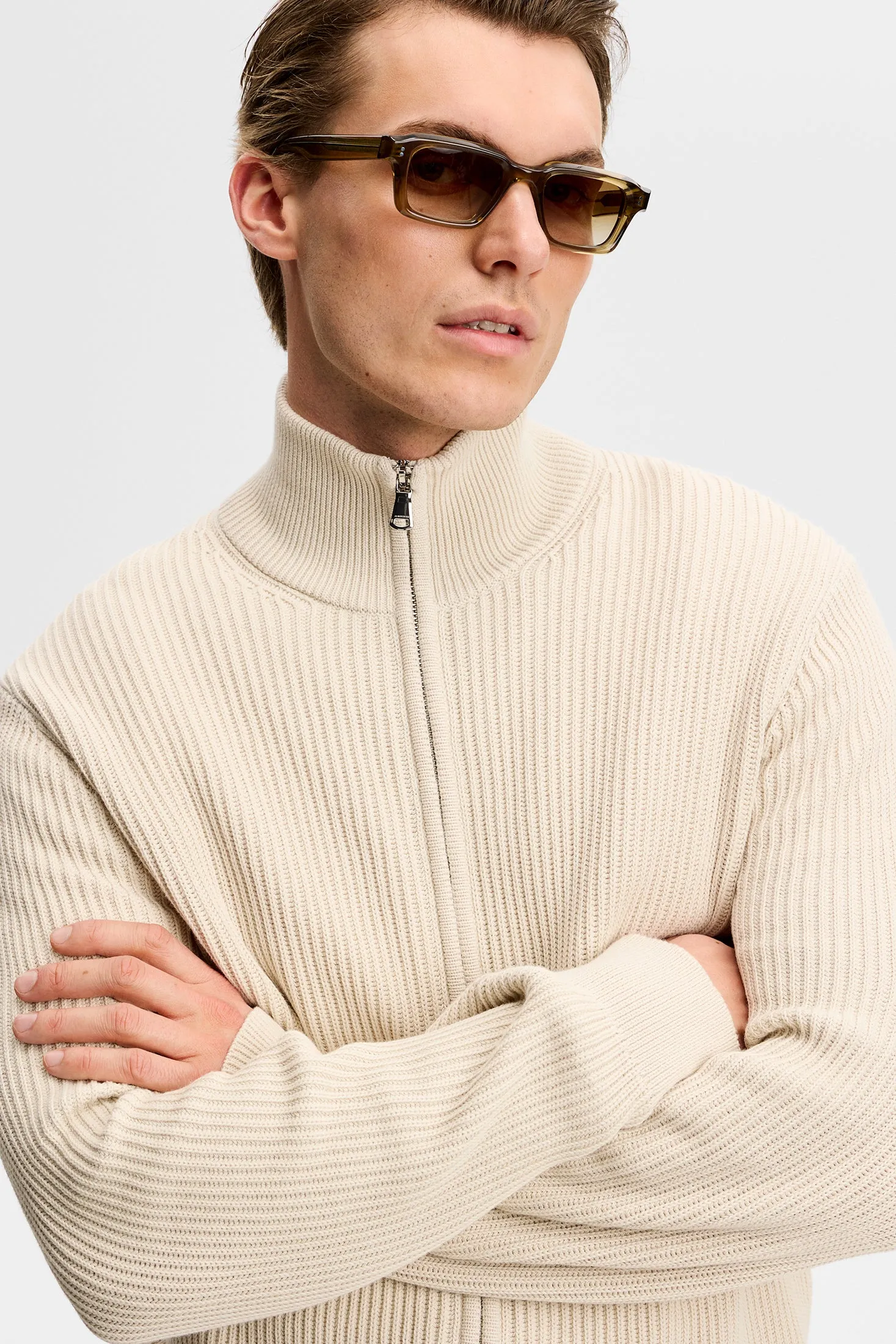 Alexis Full Zip Cardigan / Moonbeam sold by J. Lindeberg product image thumbnail 5