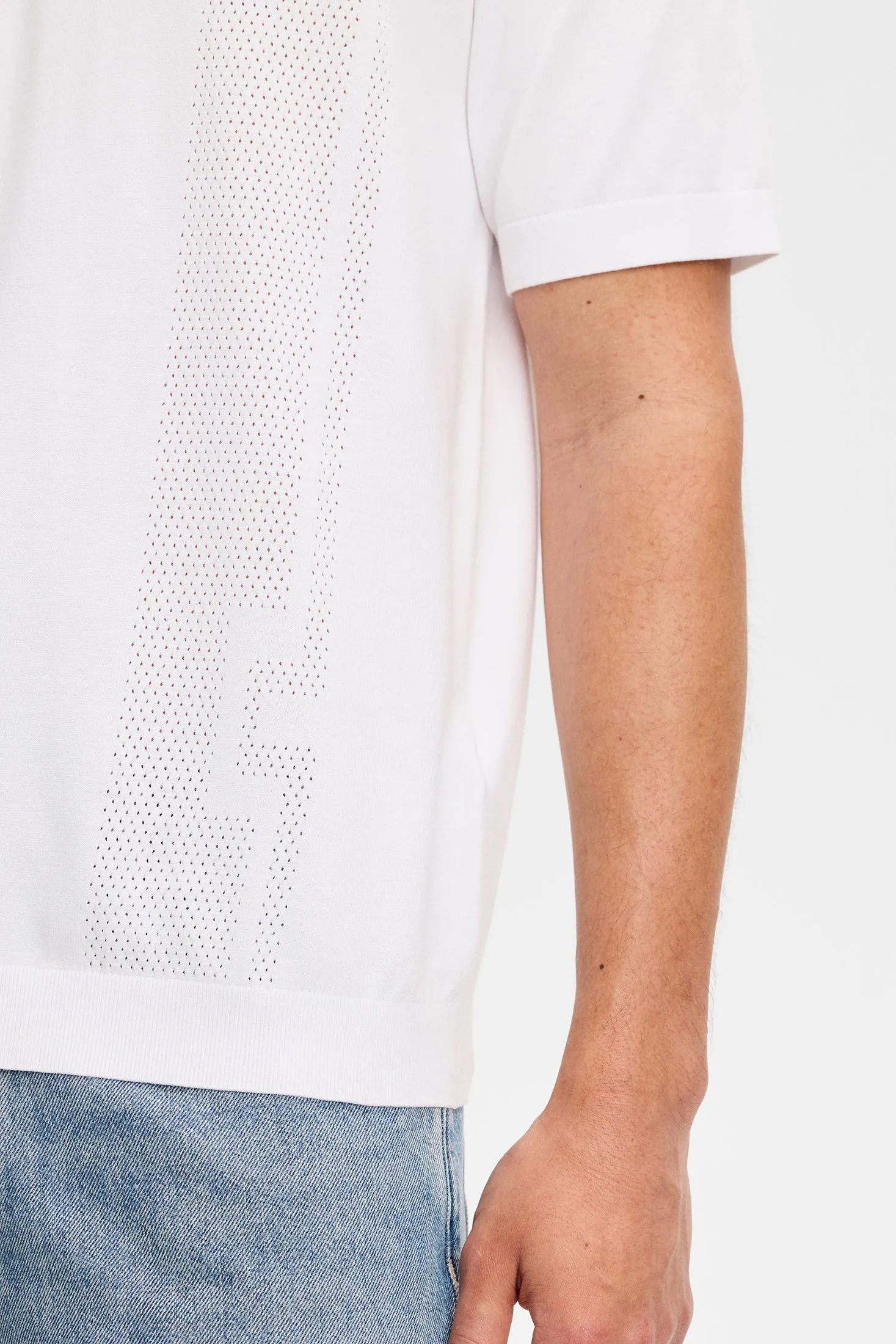 Reymond Seasonal Knit Polo / White sold by J. Lindeberg product image thumbnail 5