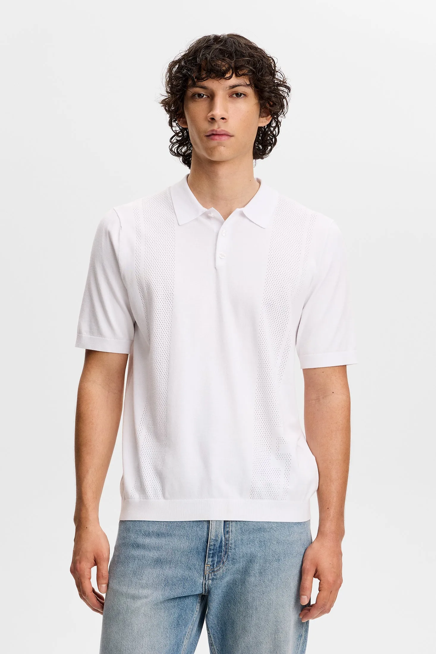 Reymond Seasonal Knit Polo / White sold by J. Lindeberg product image thumbnail 2