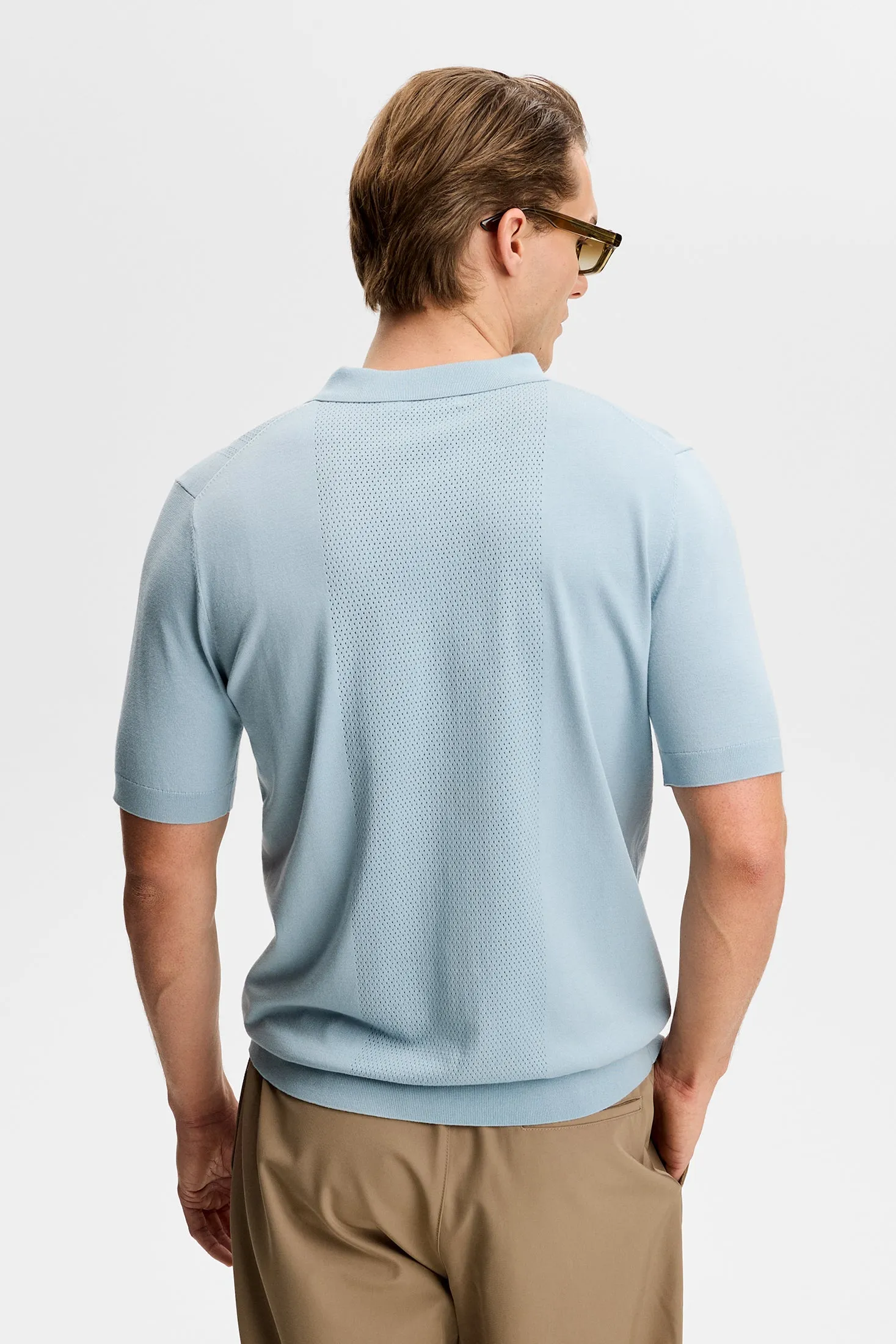 Reymond Seasonal Knit Polo / Forget-Me-Not sold by J. Lindeberg product image thumbnail 3