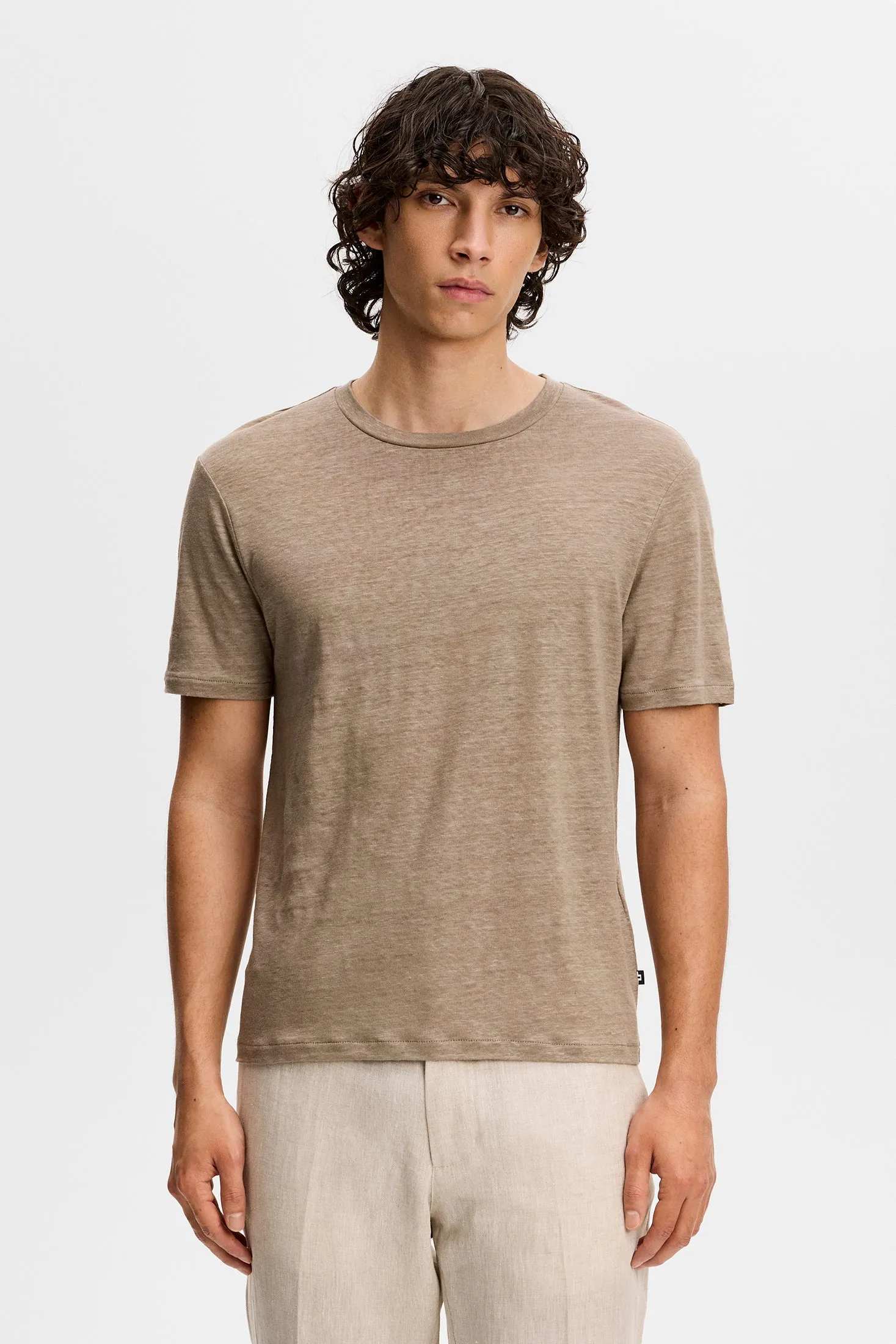 Coma Linen Tee / Brindle sold by J. Lindeberg product image thumbnail 2