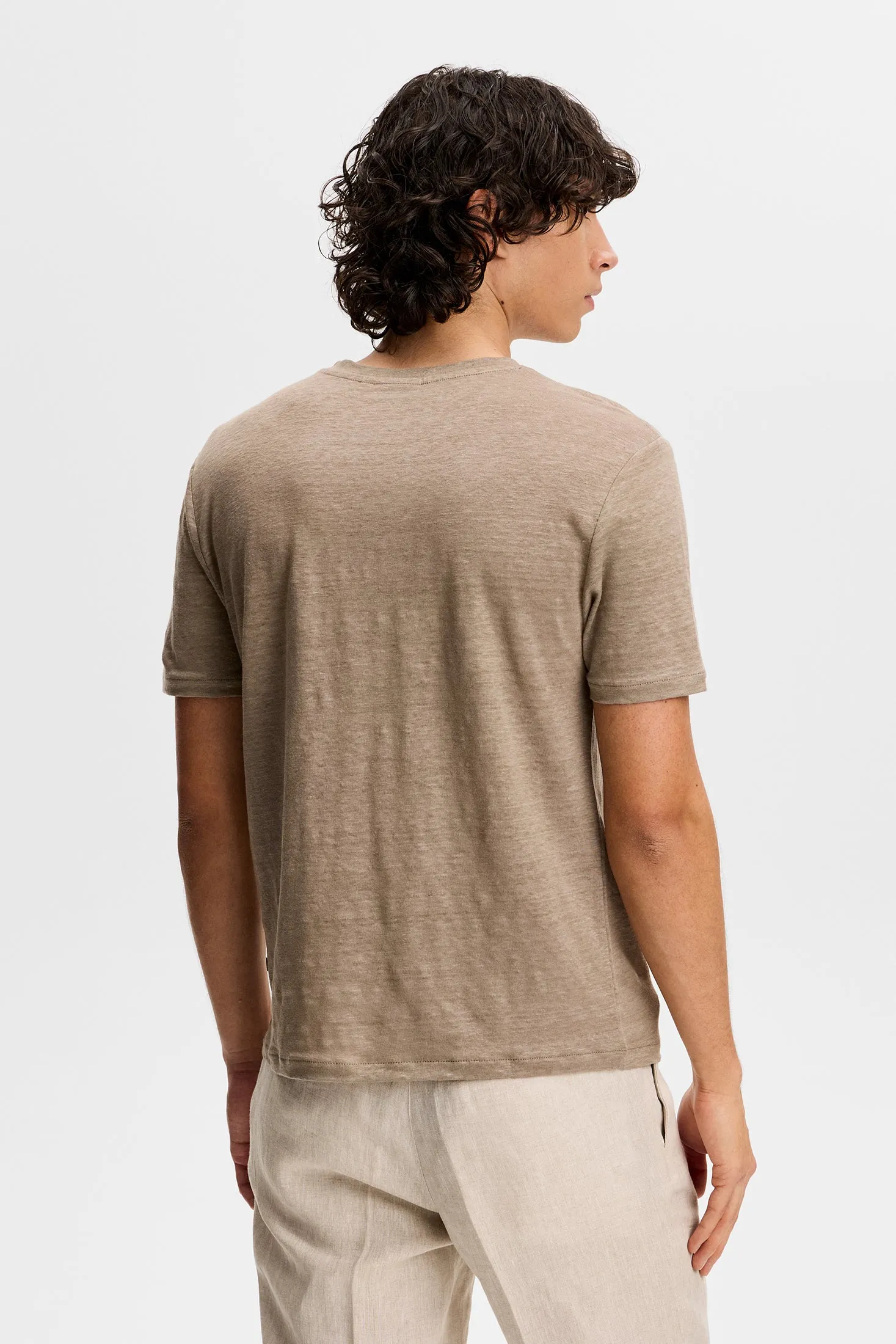 Coma Linen Tee / Brindle sold by J. Lindeberg product image thumbnail 3