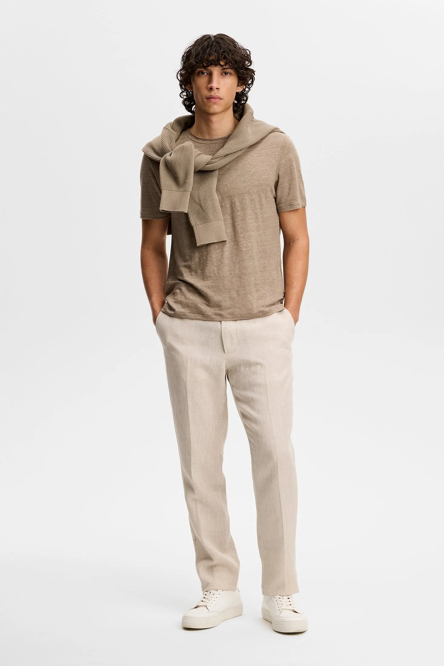 Coma Linen Tee / Brindle sold by J. Lindeberg product image thumbnail 4