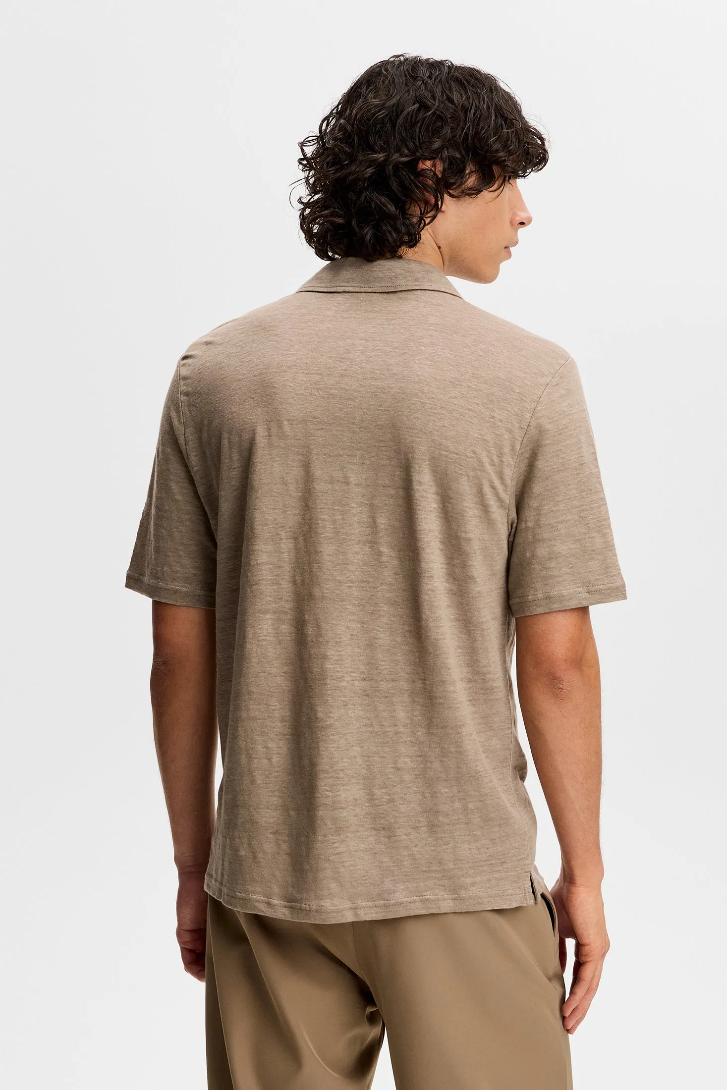 Roy Linen Polo / Brindle sold by J. Lindeberg product image thumbnail 3