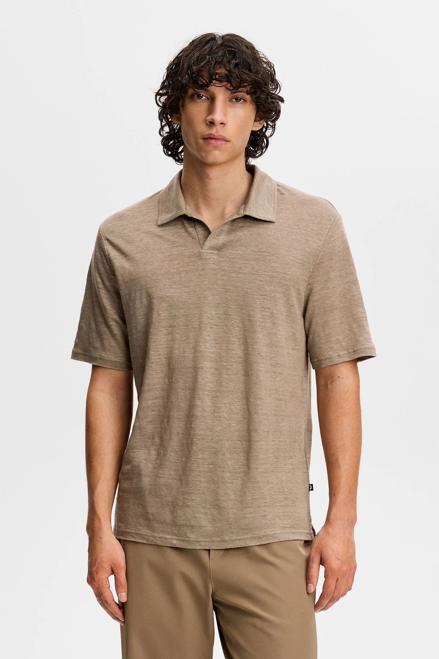 Roy Linen Polo / Brindle sold by J. Lindeberg product image thumbnail 2