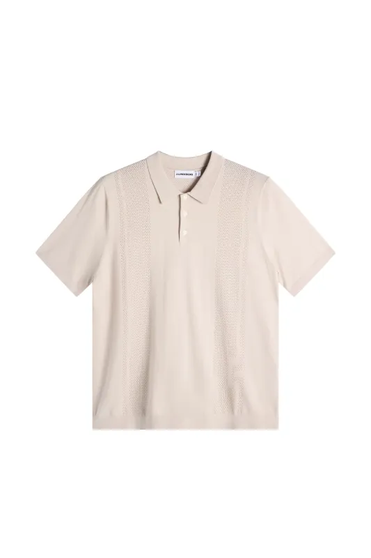 Reymond Seasonal Knit Polo / Moonbeam sold by J. Lindeberg