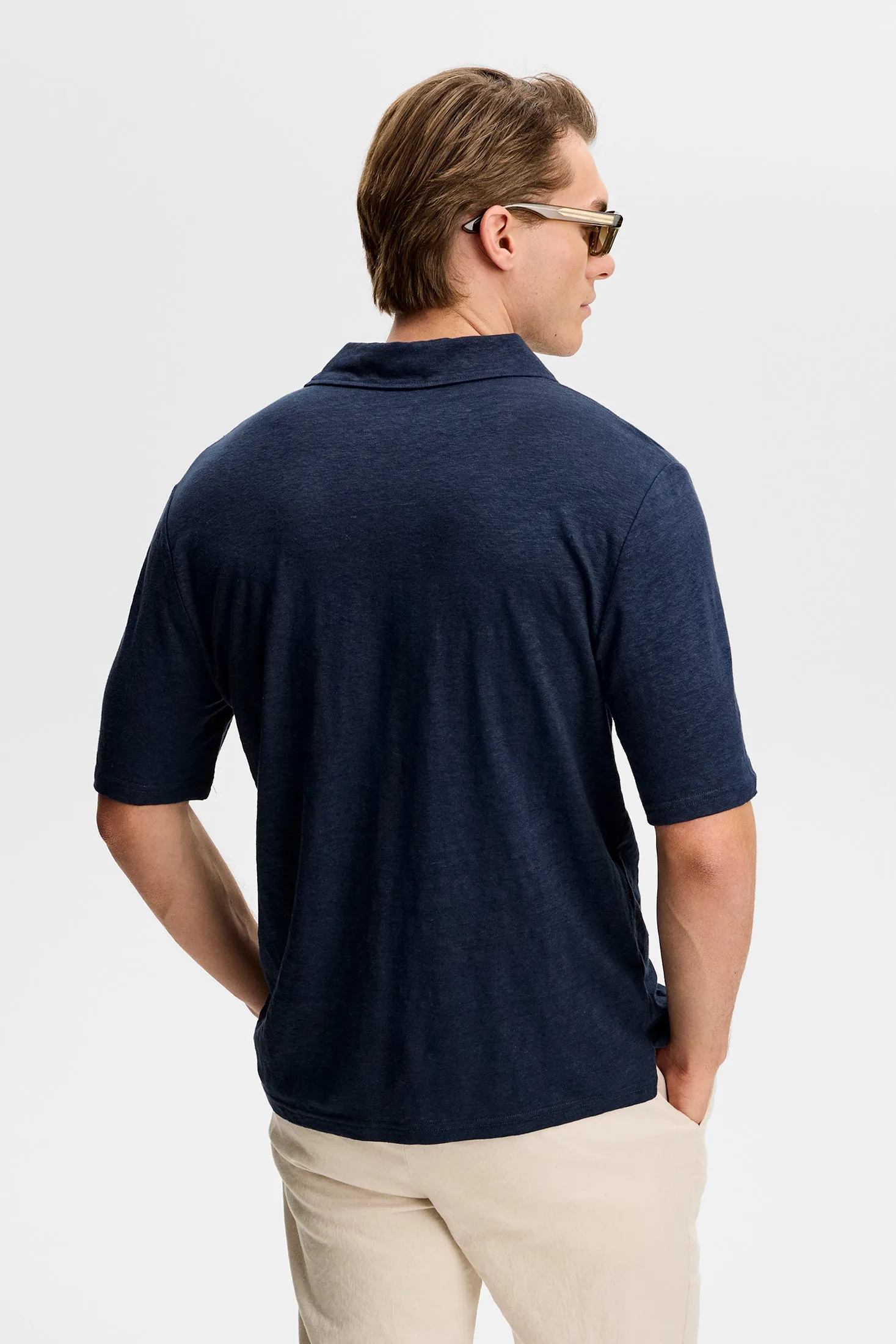 Roy Linen Polo / JL Navy sold by J. Lindeberg product image thumbnail 3