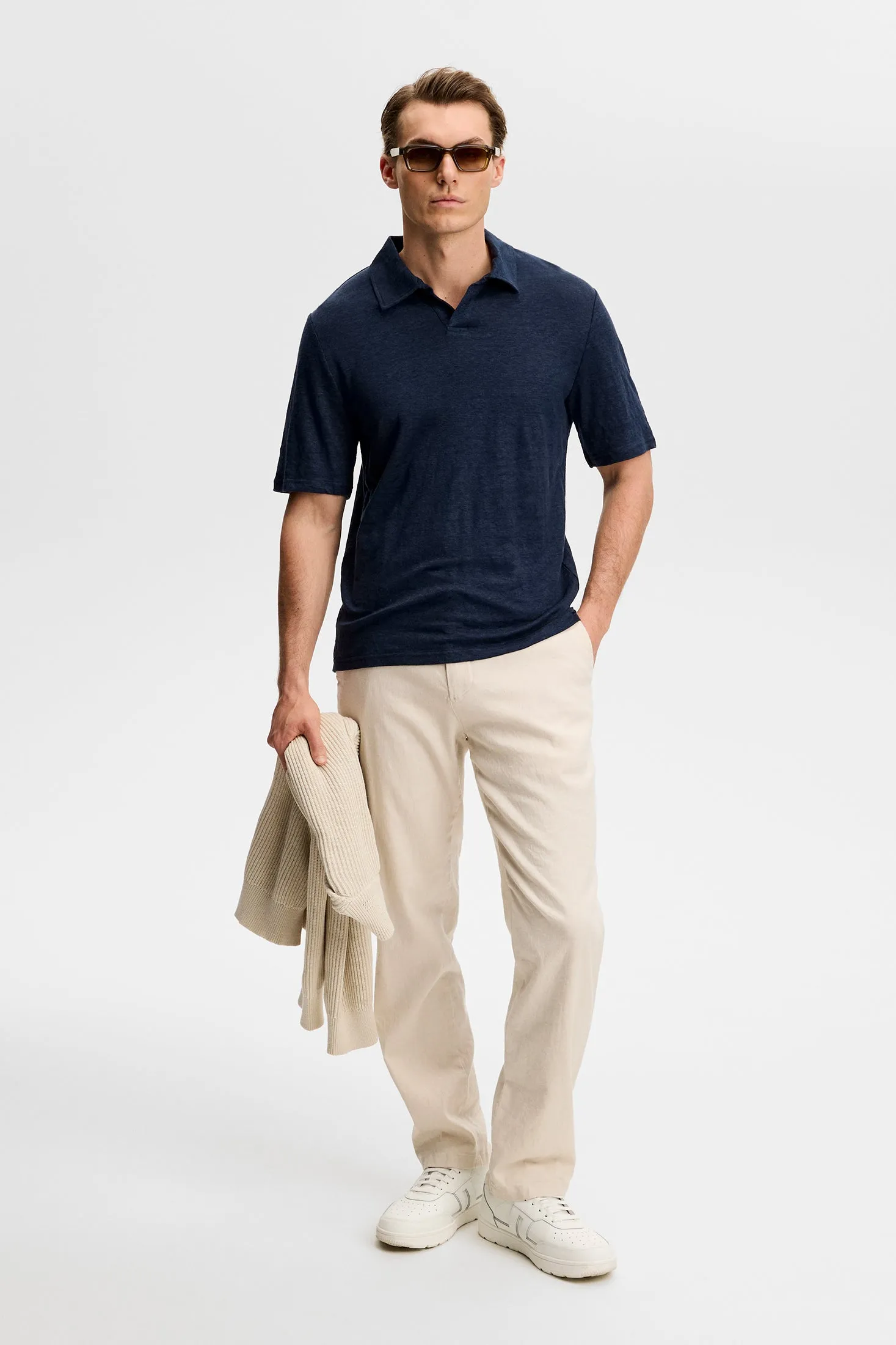 Roy Linen Polo / JL Navy sold by J. Lindeberg product image thumbnail 4