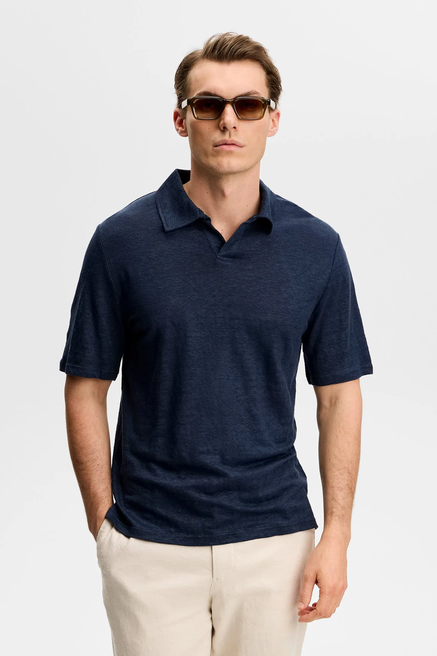 Roy Linen Polo / JL Navy sold by J. Lindeberg product image thumbnail 2