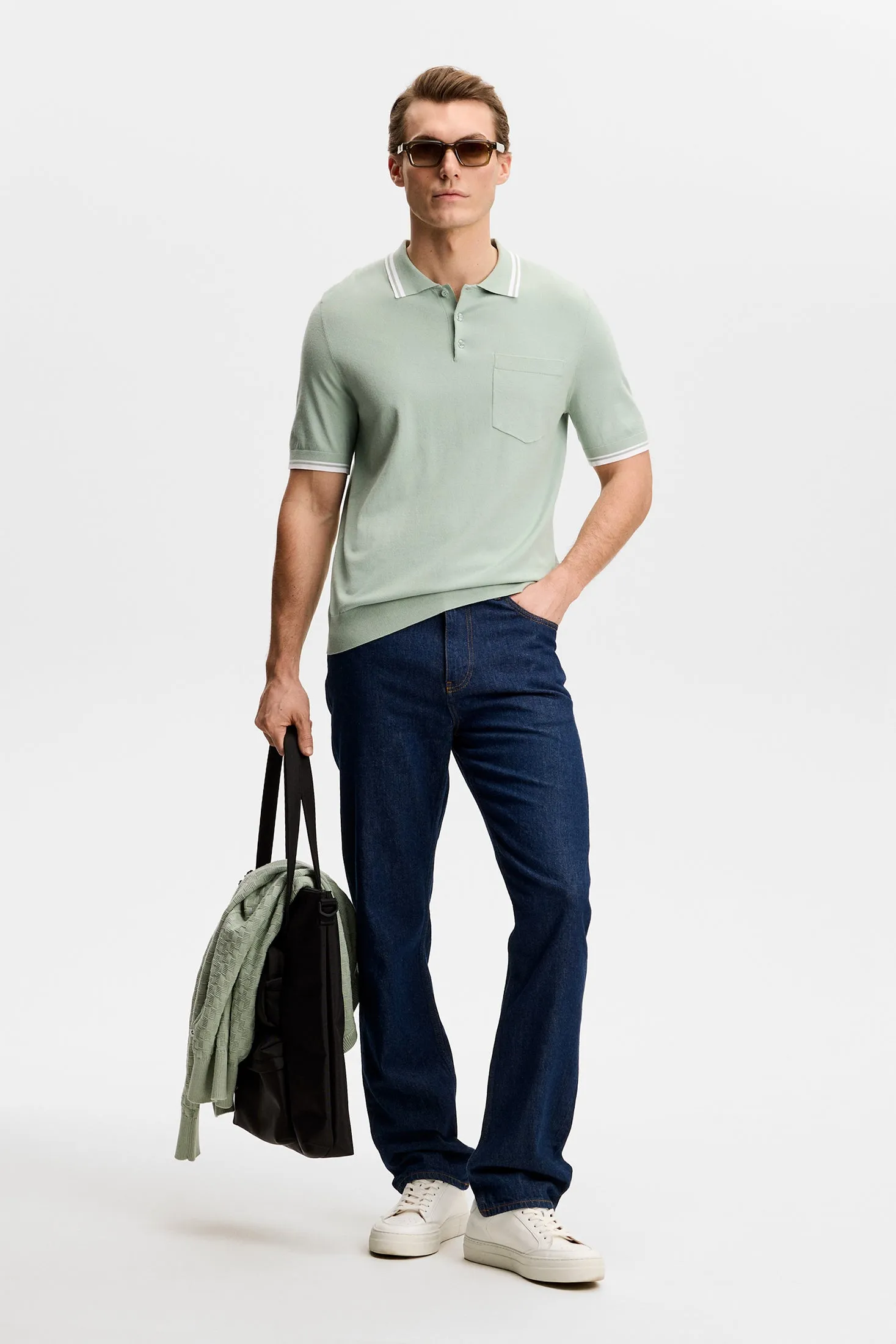 Ramon Knit SS Polo / Jadeite sold by J. Lindeberg product image thumbnail 4