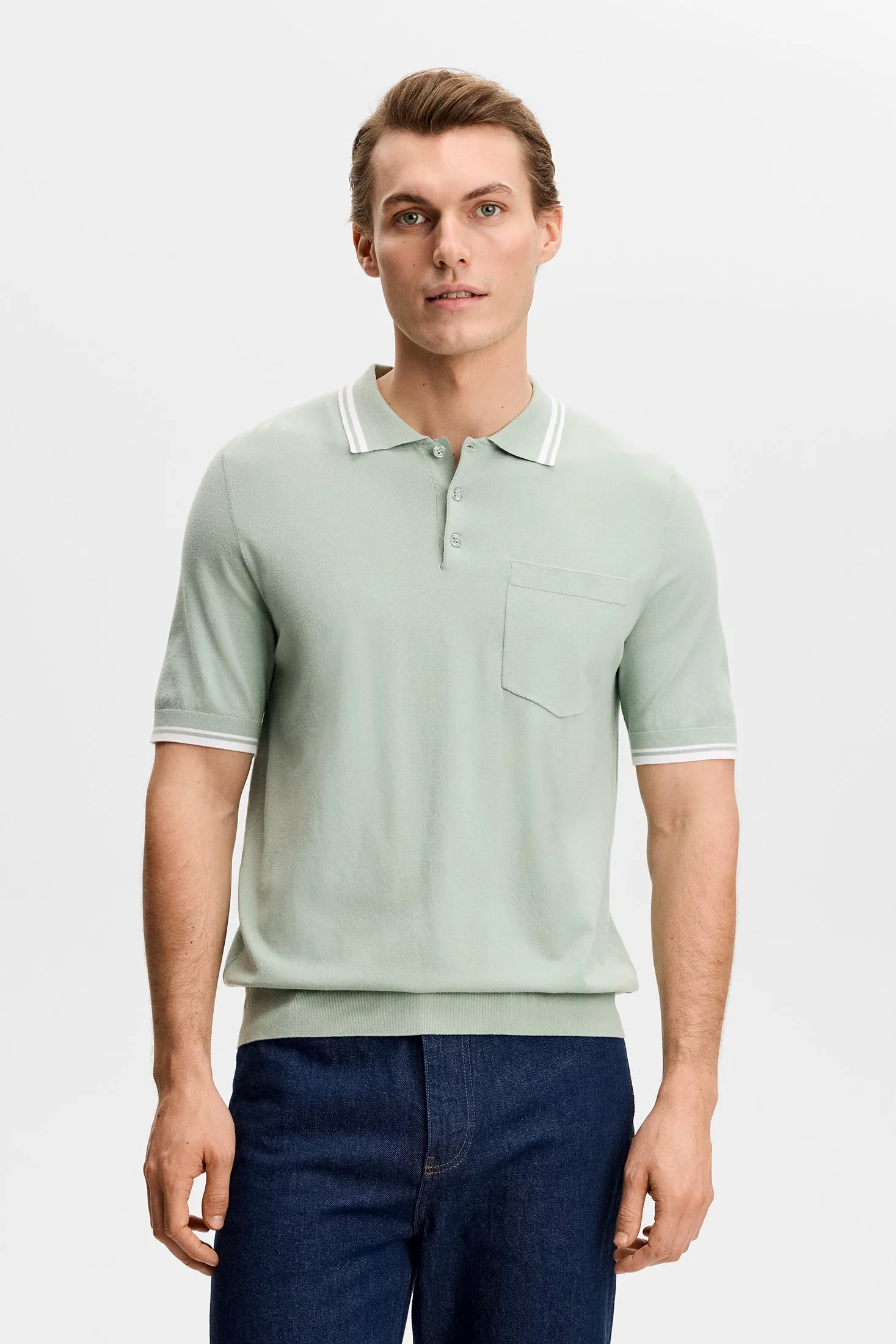 Ramon Knit SS Polo / Jadeite sold by J. Lindeberg product image thumbnail 2