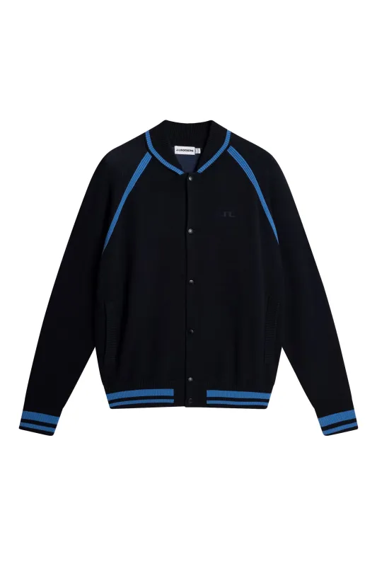 Stanley Jacquard Knit Bomber / JL Navy made by J. Lindeberg