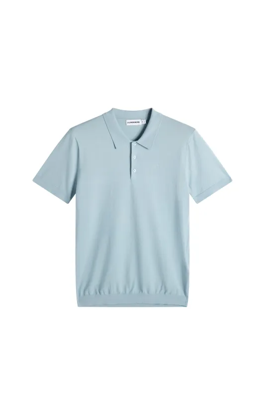 Ridge Knitted Polo / Forget-Me-Not sold by J. Lindeberg