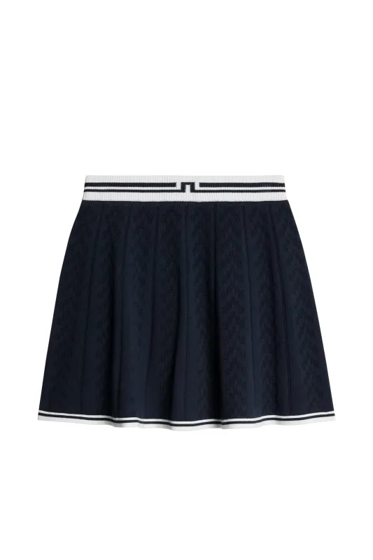Pamela Pointelle Knitted skirt / JL Navy sold by J. Lindeberg