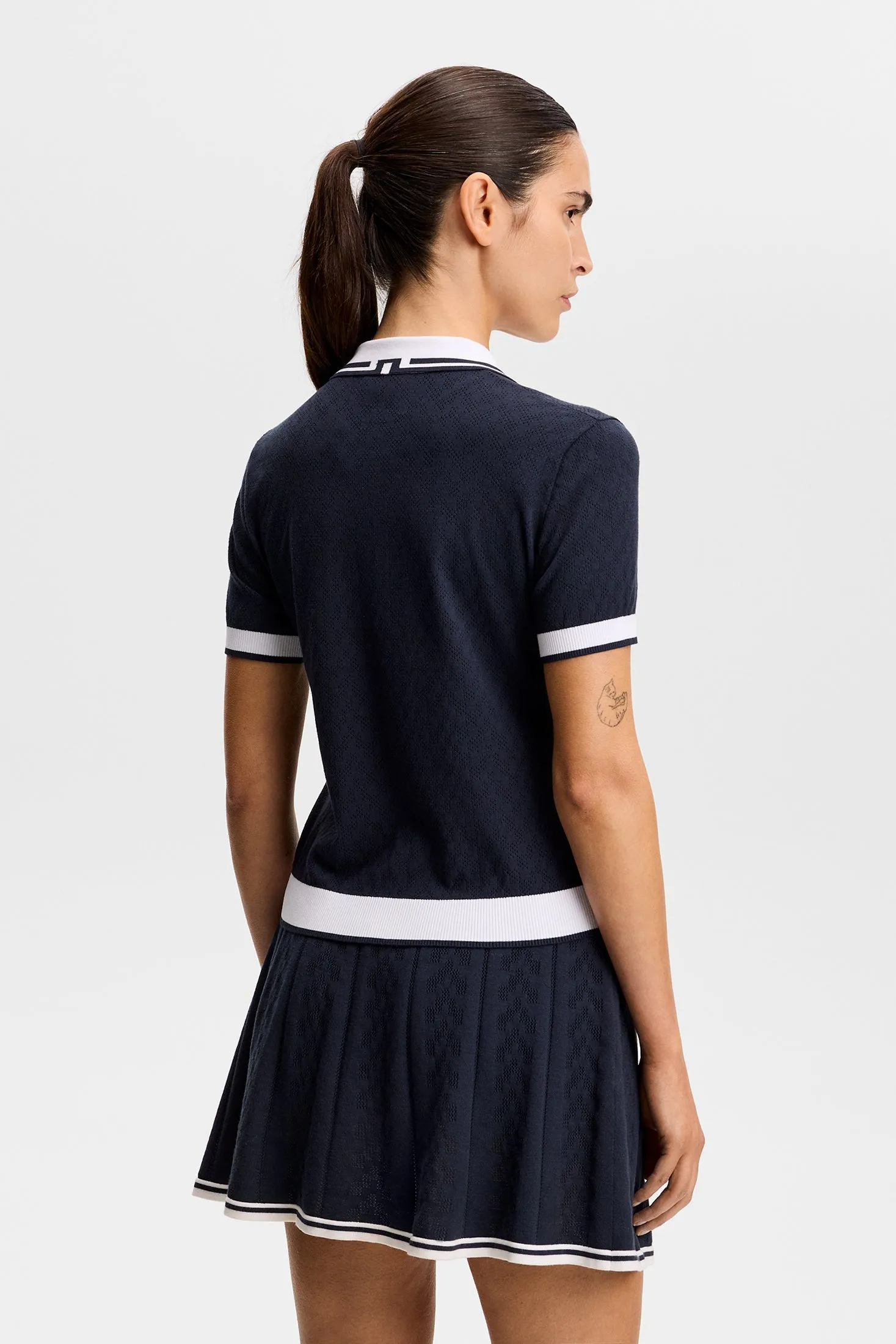 Polly Pointelle Polo / JL Navy sold by J. Lindeberg product image thumbnail 3