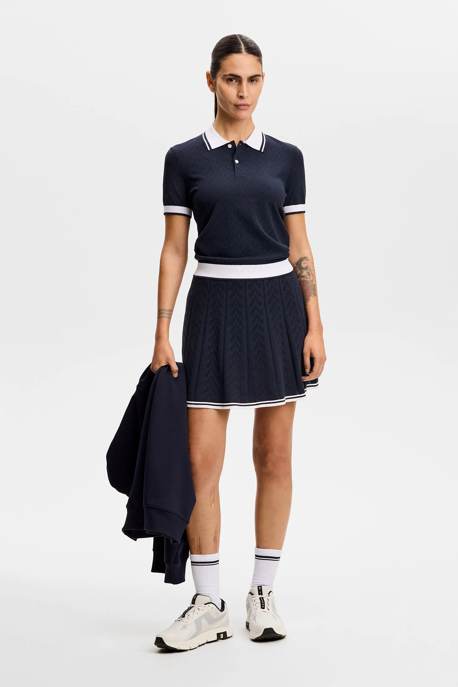 Polly Pointelle Polo / JL Navy sold by J. Lindeberg product image thumbnail 4