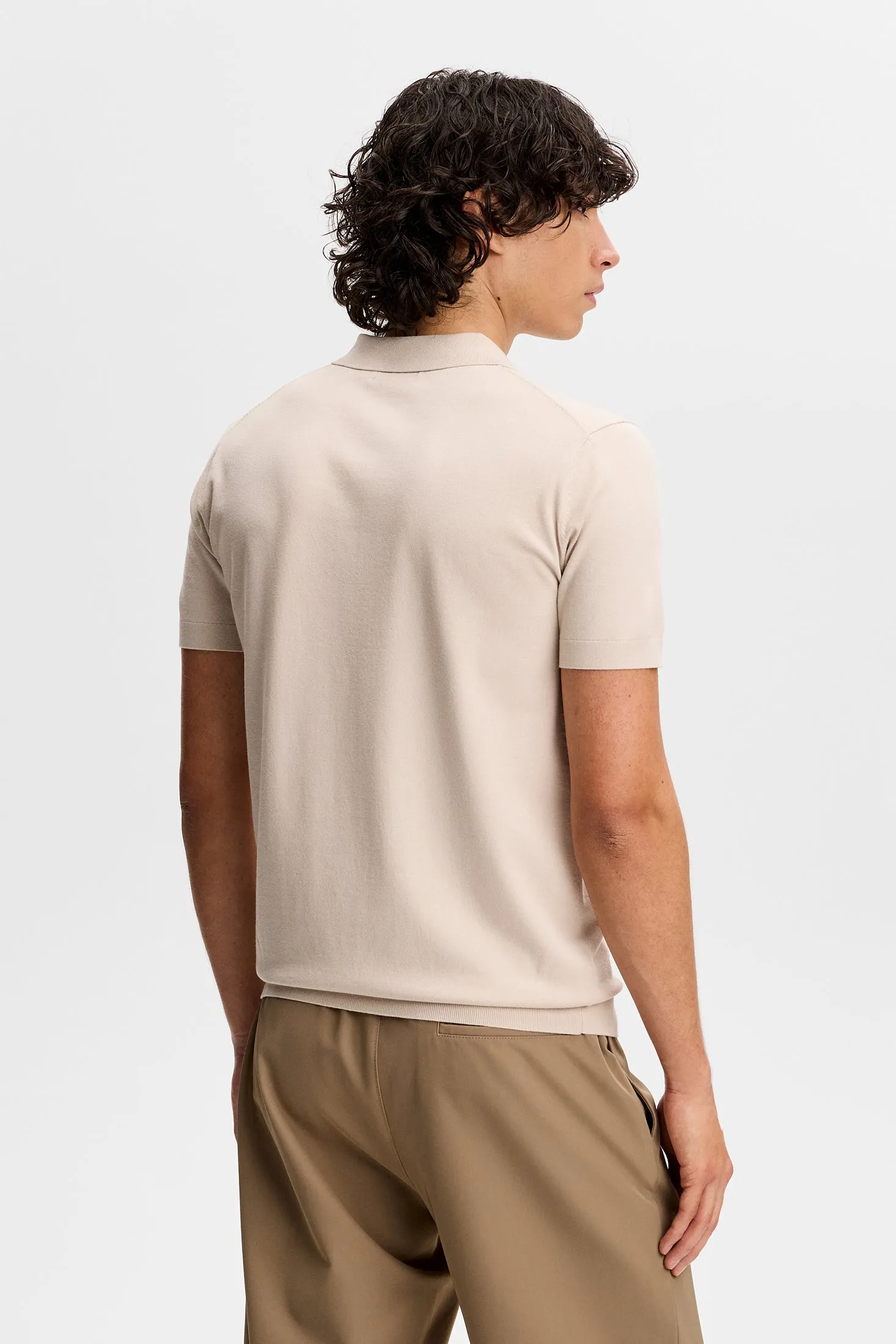 Ridge Knitted Polo / Moonbeam sold by J. Lindeberg product image thumbnail 3