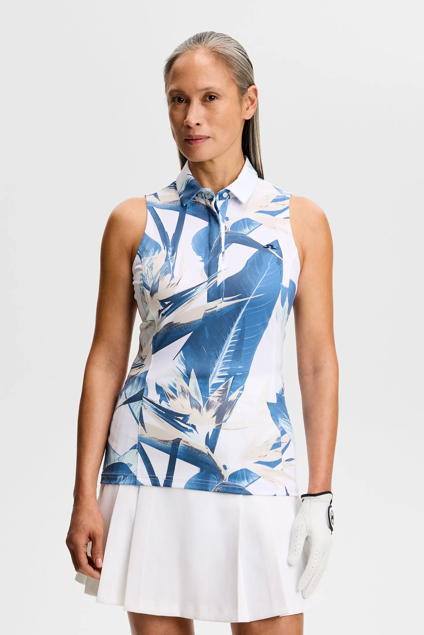 Dena Print Sleeveless Polo / Paradise Skylight M sold by J. Lindeberg product image thumbnail 2