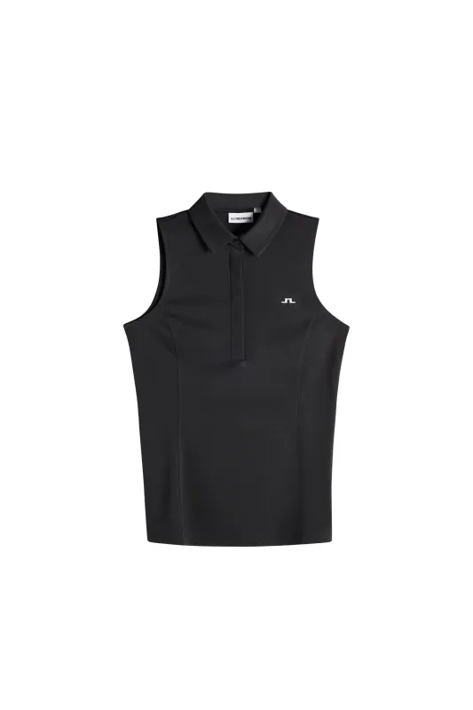 Dena Sleeveless Polo / Black sold by J. Lindeberg