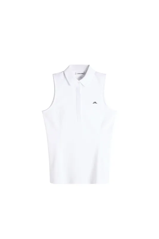 Dena Sleeveless Polo / White sold by J. Lindeberg