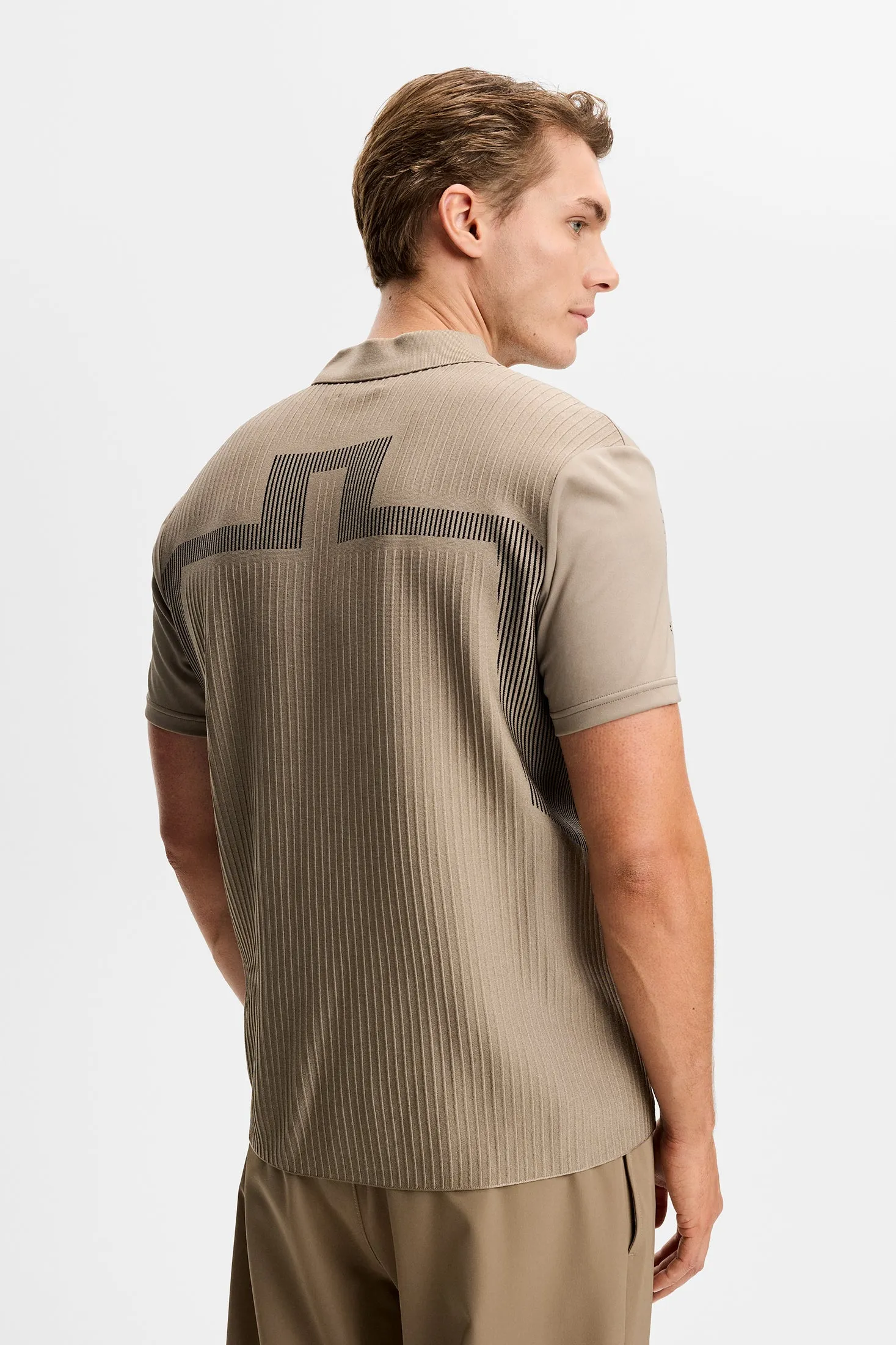 Neri Hybrid Knit Polo Shirt / Brindle sold by J. Lindeberg product image thumbnail 4