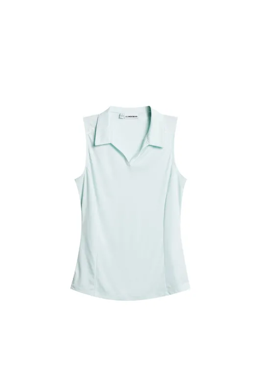 Leah Sleeveless Polo / Sky Light sold by J. Lindeberg