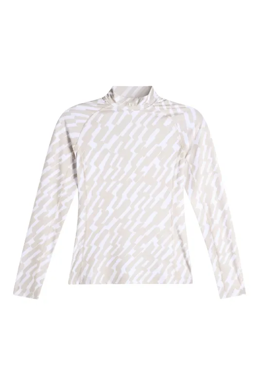 Ella Print Compression Top / Oak Island Fossil M sold by J. Lindeberg