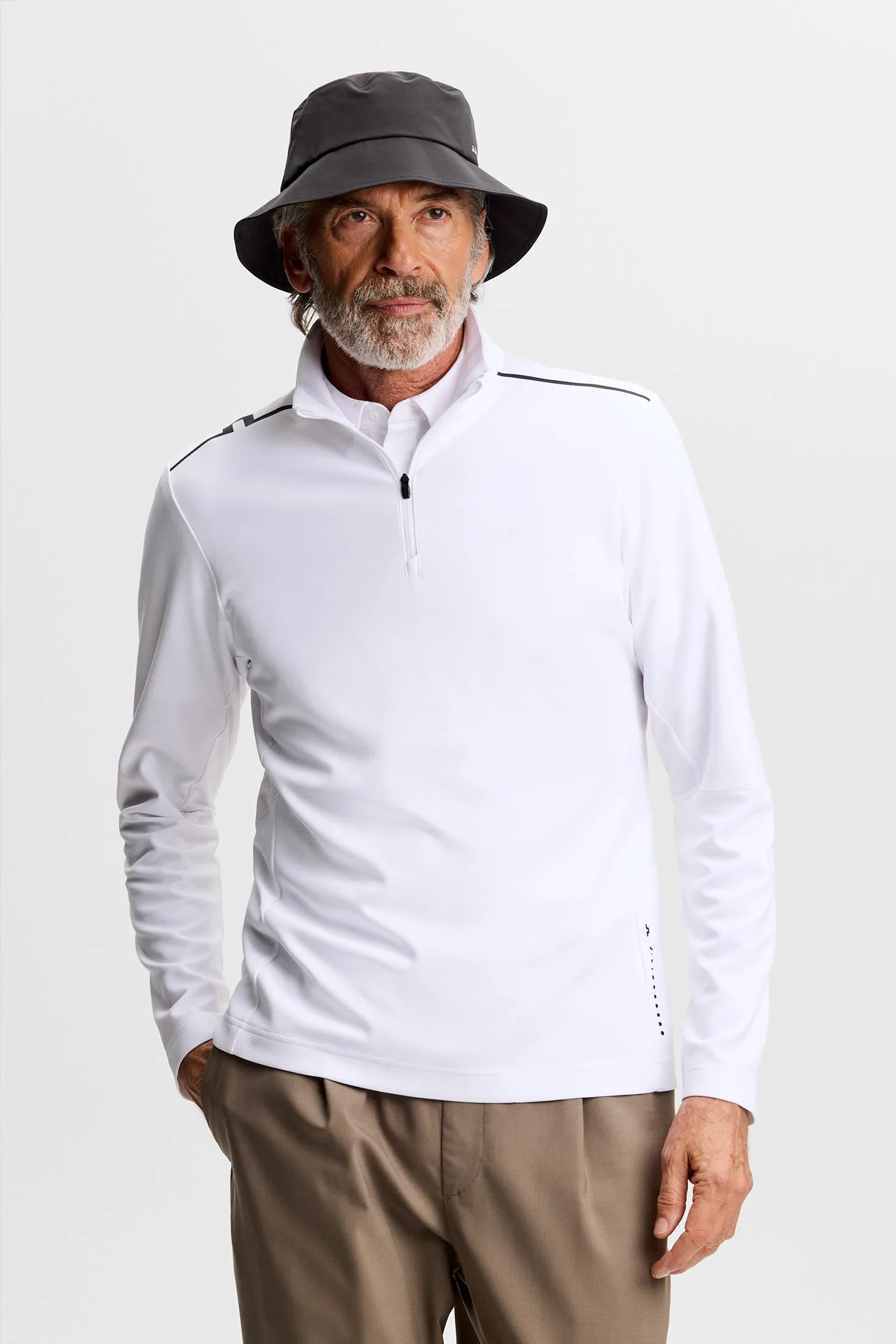 Leon Quarter Zip Mid Layer / White sold by J. Lindeberg product image thumbnail 2