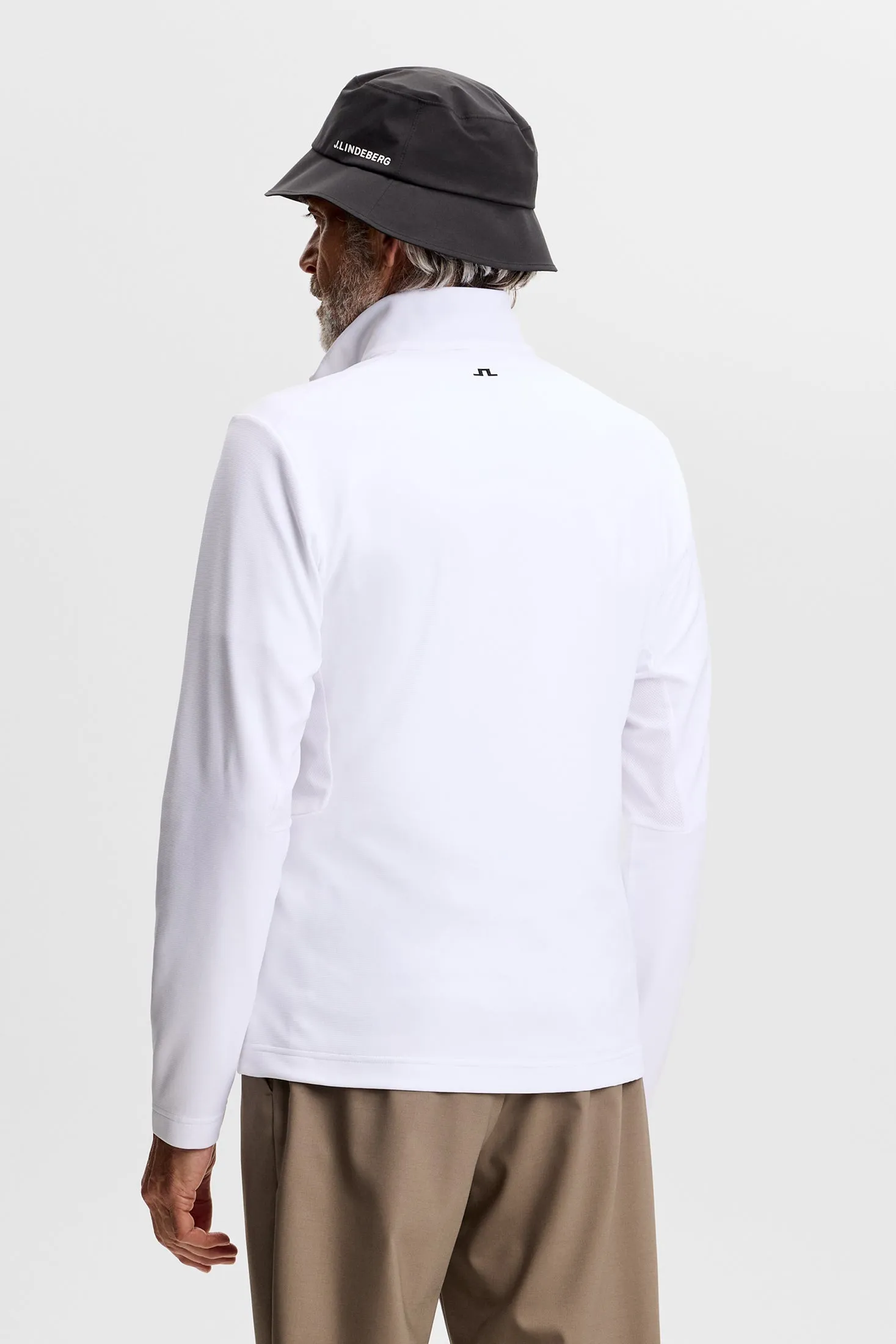 Leon Quarter Zip Mid Layer / White sold by J. Lindeberg product image thumbnail 3