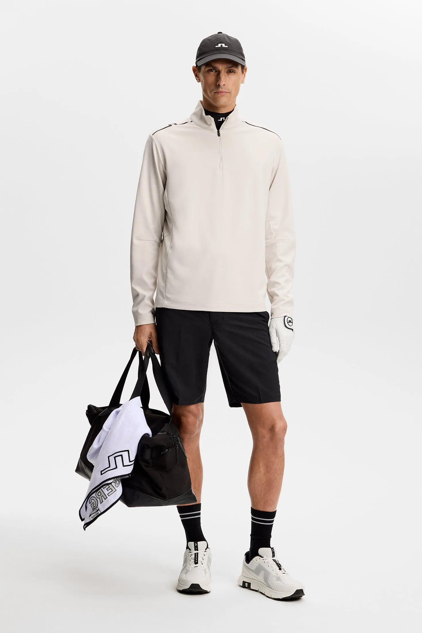 Leon Quarter Zip Mid Layer / Moonbeam sold by J. Lindeberg product image thumbnail 4