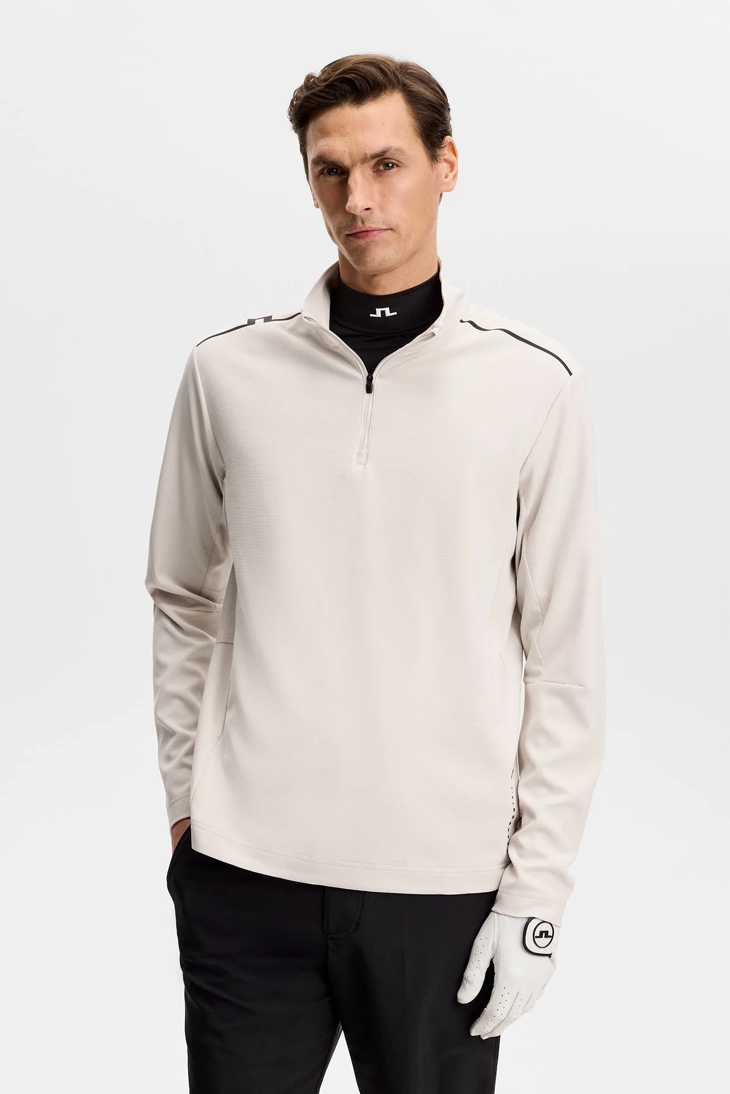 Leon Quarter Zip Mid Layer / Moonbeam sold by J. Lindeberg product image thumbnail 2